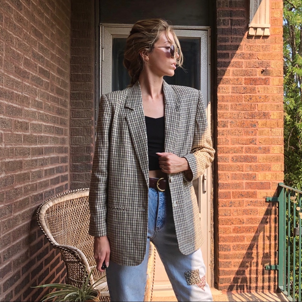 Vintage Plaid Blazer - Picture 5 of 6